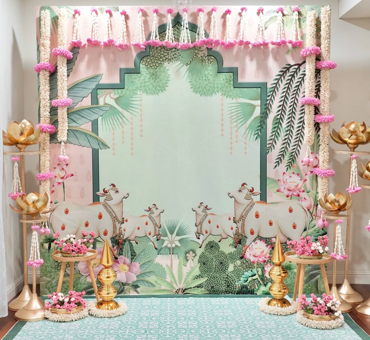 Pooja Backdrop Decoration