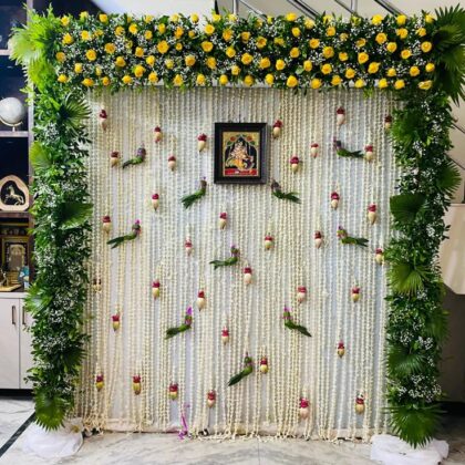 Pooja back drop decoration