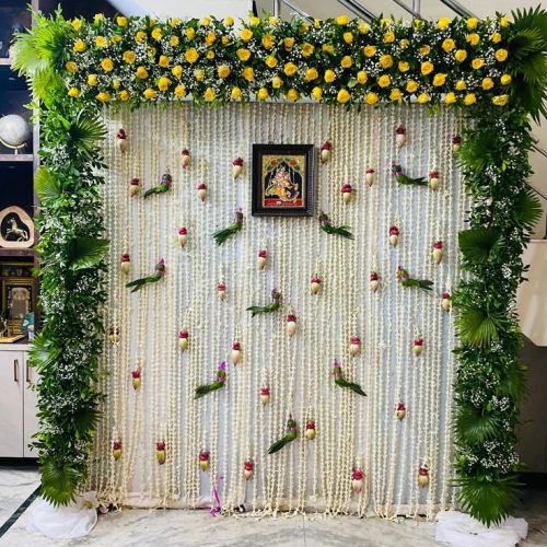 Pooja back drop decoration
