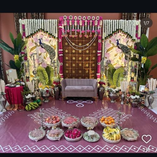 Pooja back drop decoration