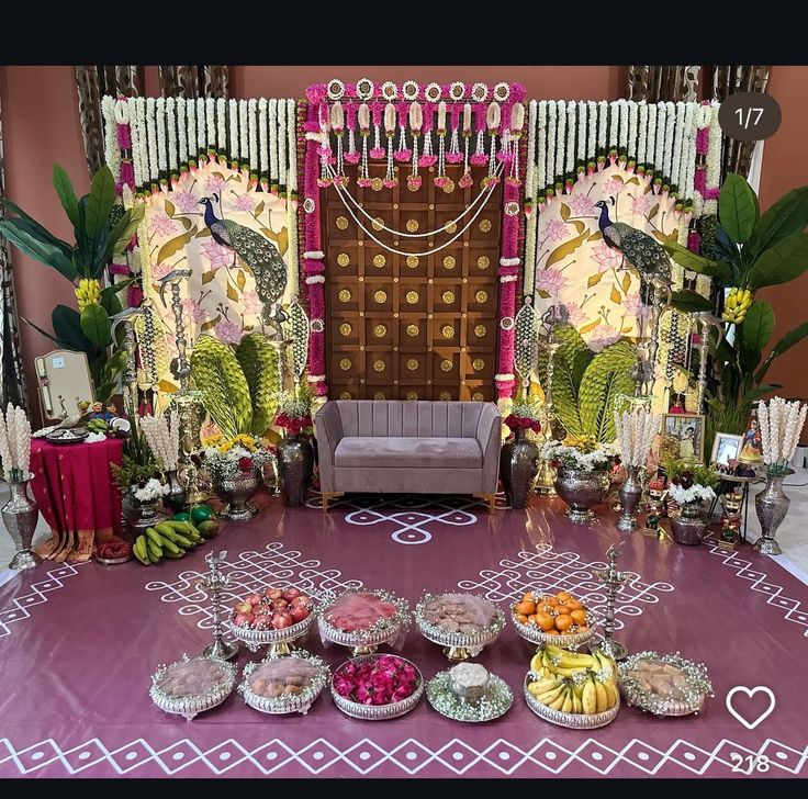 Pooja back drop decoration