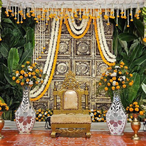 Pooja back drop decoration