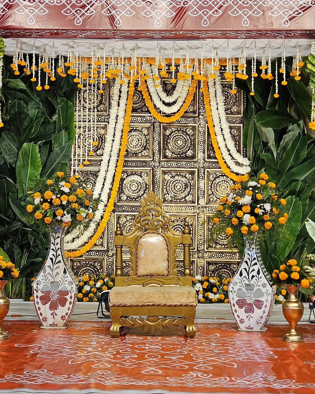 Pooja back drop decoration